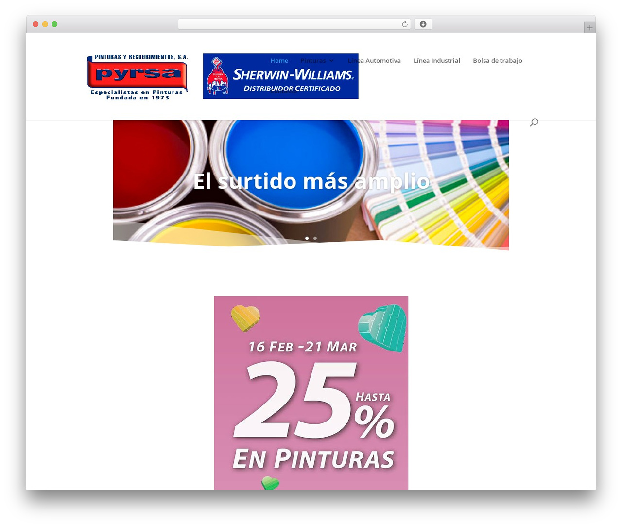Theme WordPress Divi - pinturasyrecubrimientos.com.mx/es