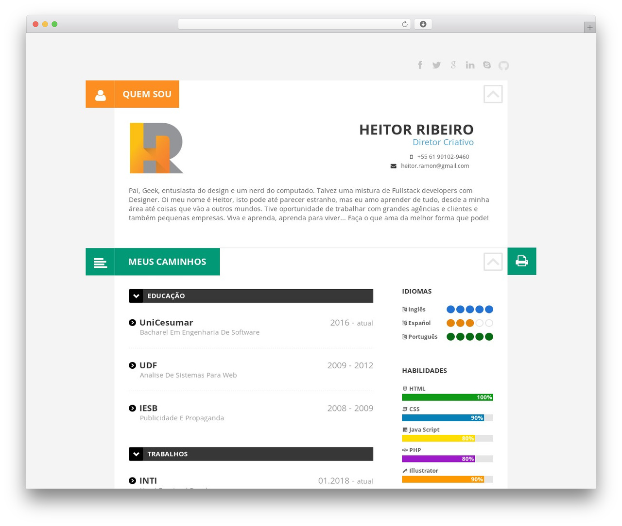 WordPress theme CV - heitorramon.com WordPress theme CV - heitorramon.com