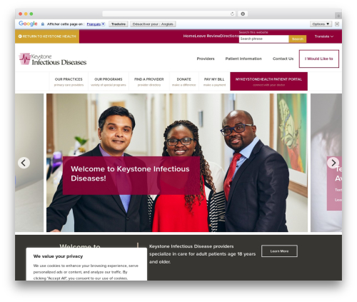 WordPress theme Genesis - keystonehealth.org/infectiousdiseases
