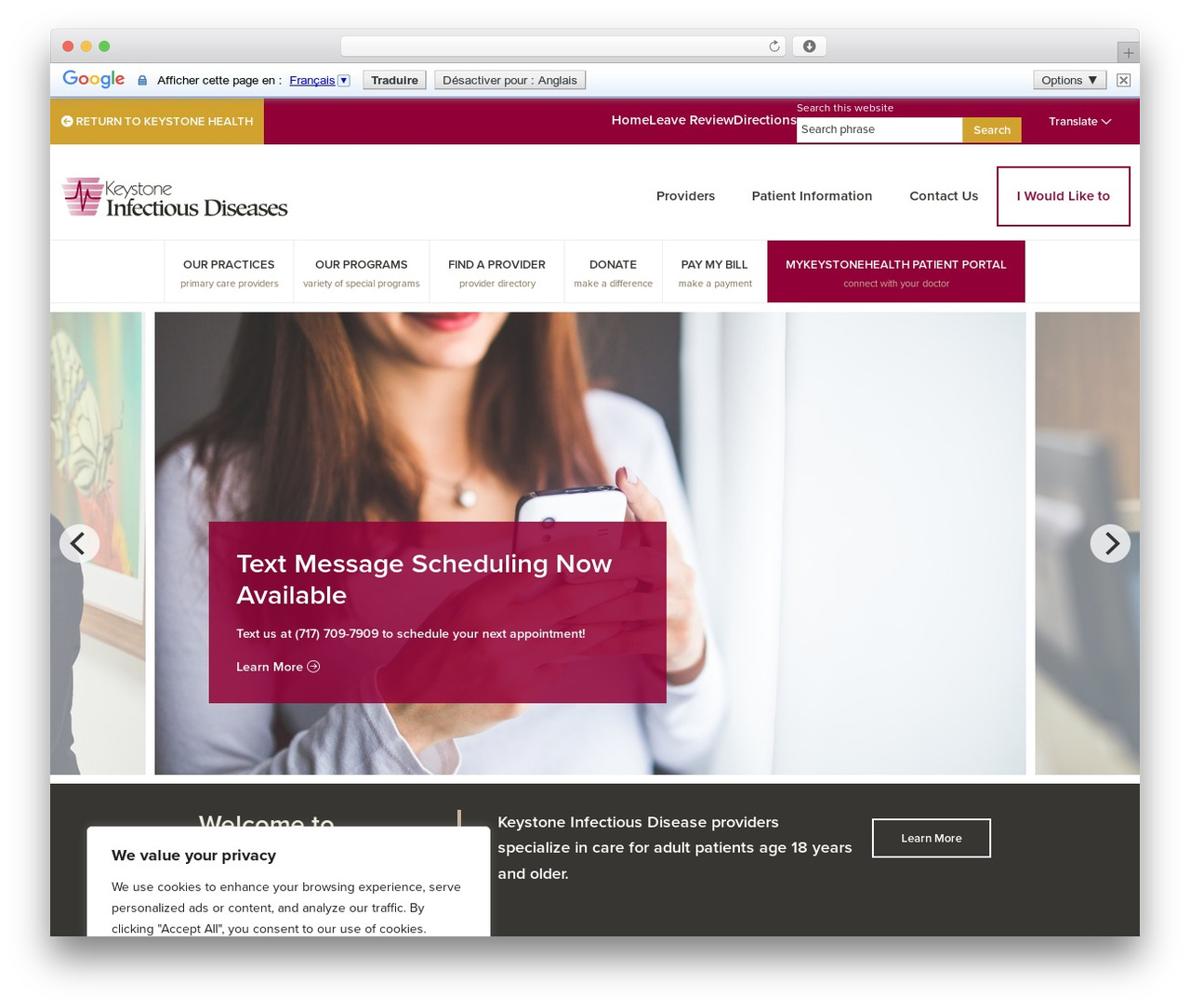 WordPress theme Genesis - keystonehealth.org/infectiousdiseases