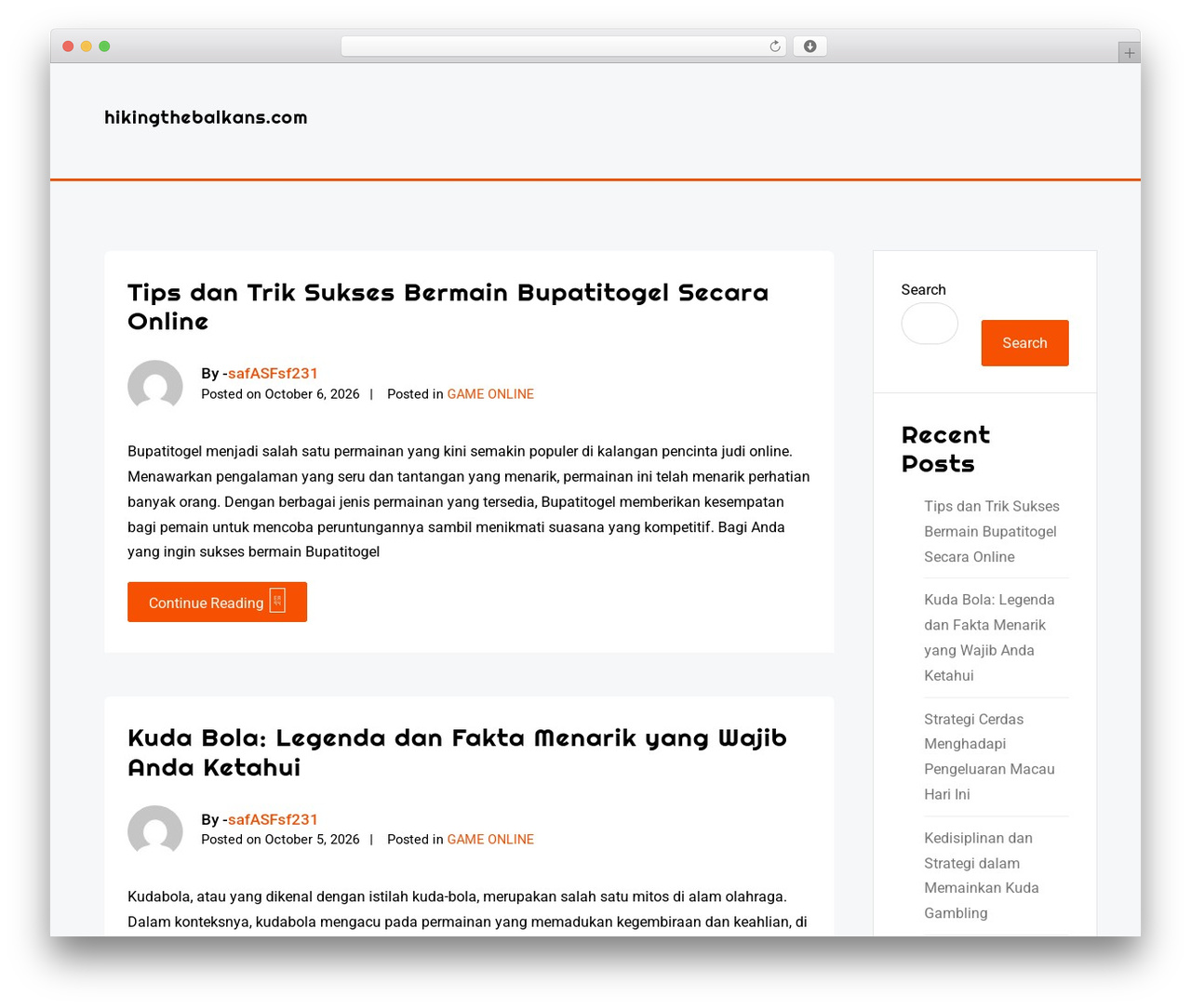 WordPress theme Inx Game - hikingthebalkans.com WordPress theme Inx Game - hikingthebalkans.com