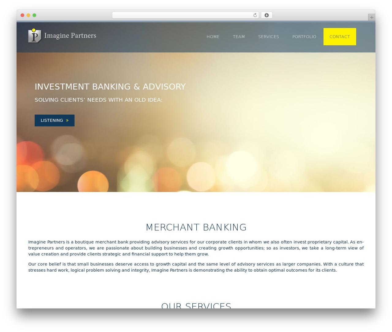 Cherry Framework WordPress theme - imaginepartnersllc.com