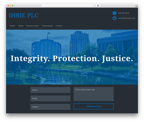 Lawyers WordPress theme - ihrieplc.com
