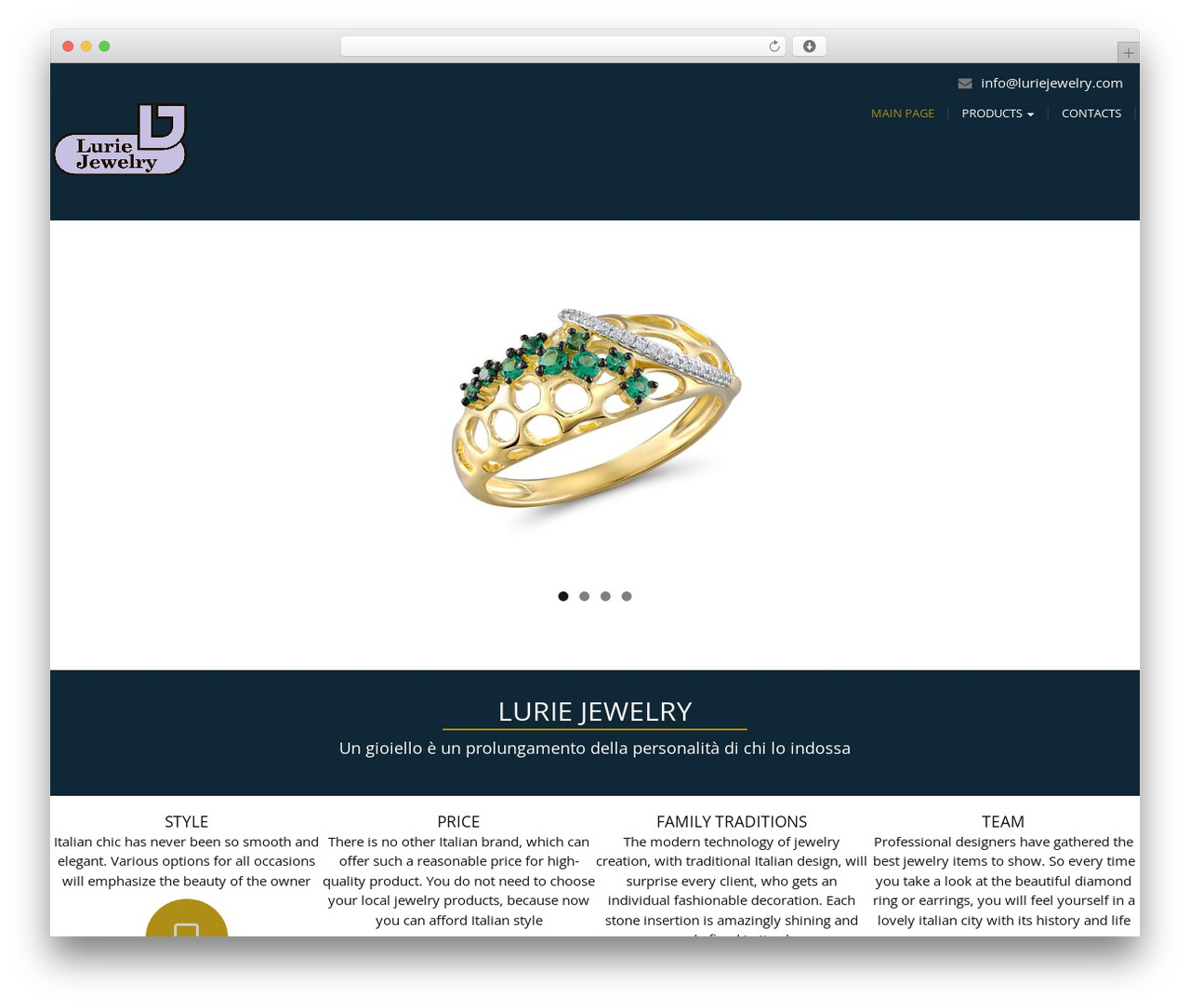 Modality WordPress theme - luriejewelry.com