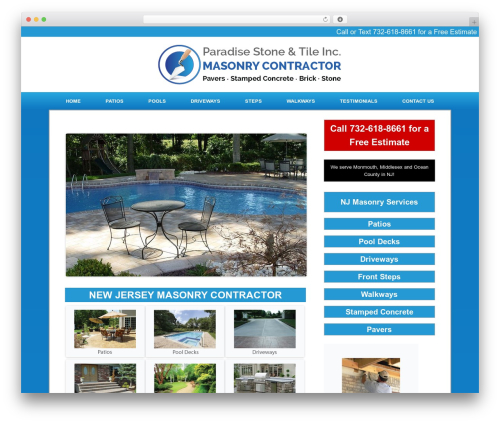 Paradise Theme theme WordPress - njmasonrycontractor.com