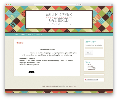 WordPress theme Patchwork - wallflowersgathered.com