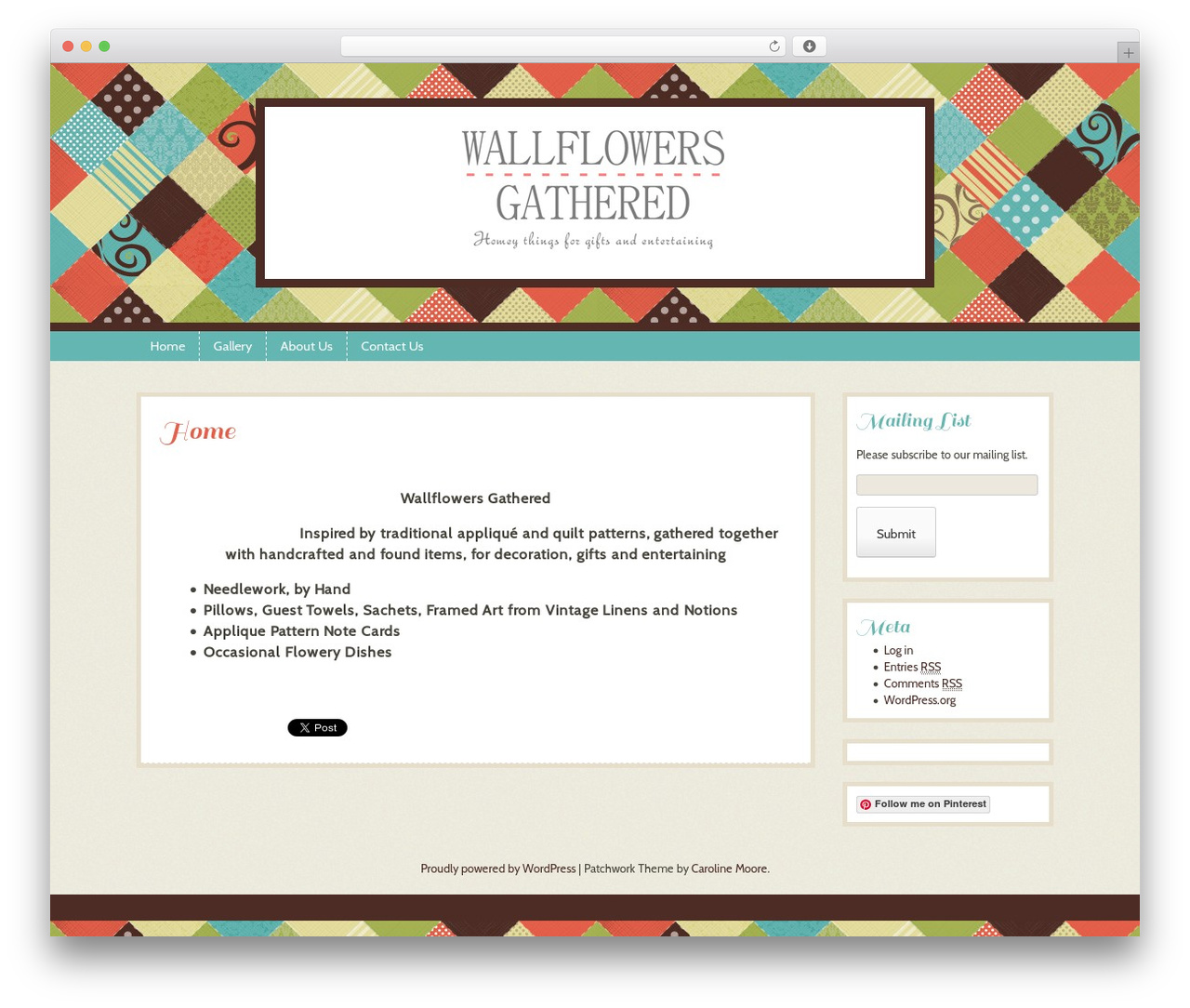 WordPress theme Patchwork - wallflowersgathered.com WordPress theme Patchwork - wallflowersgathered.com