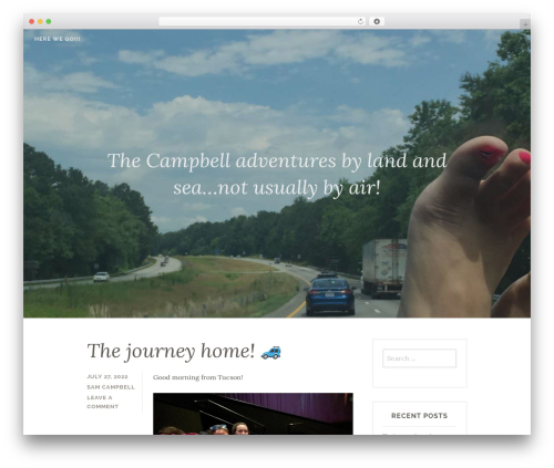 Affinity WordPress website theme - thecampbellstravels.com