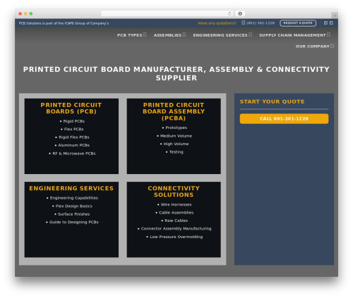 Best WordPress theme IMAGINATE STUDIO Framework - pcb-solutions.com
