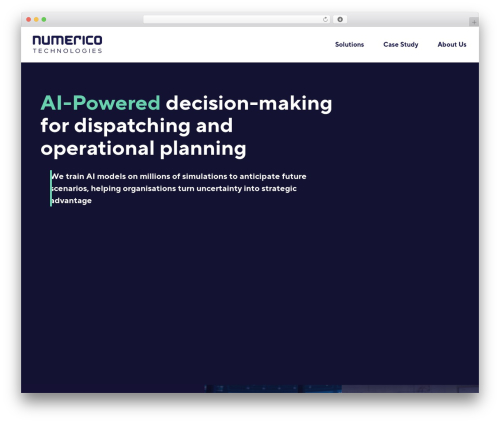 Numerico WordPress theme - numerico.tech