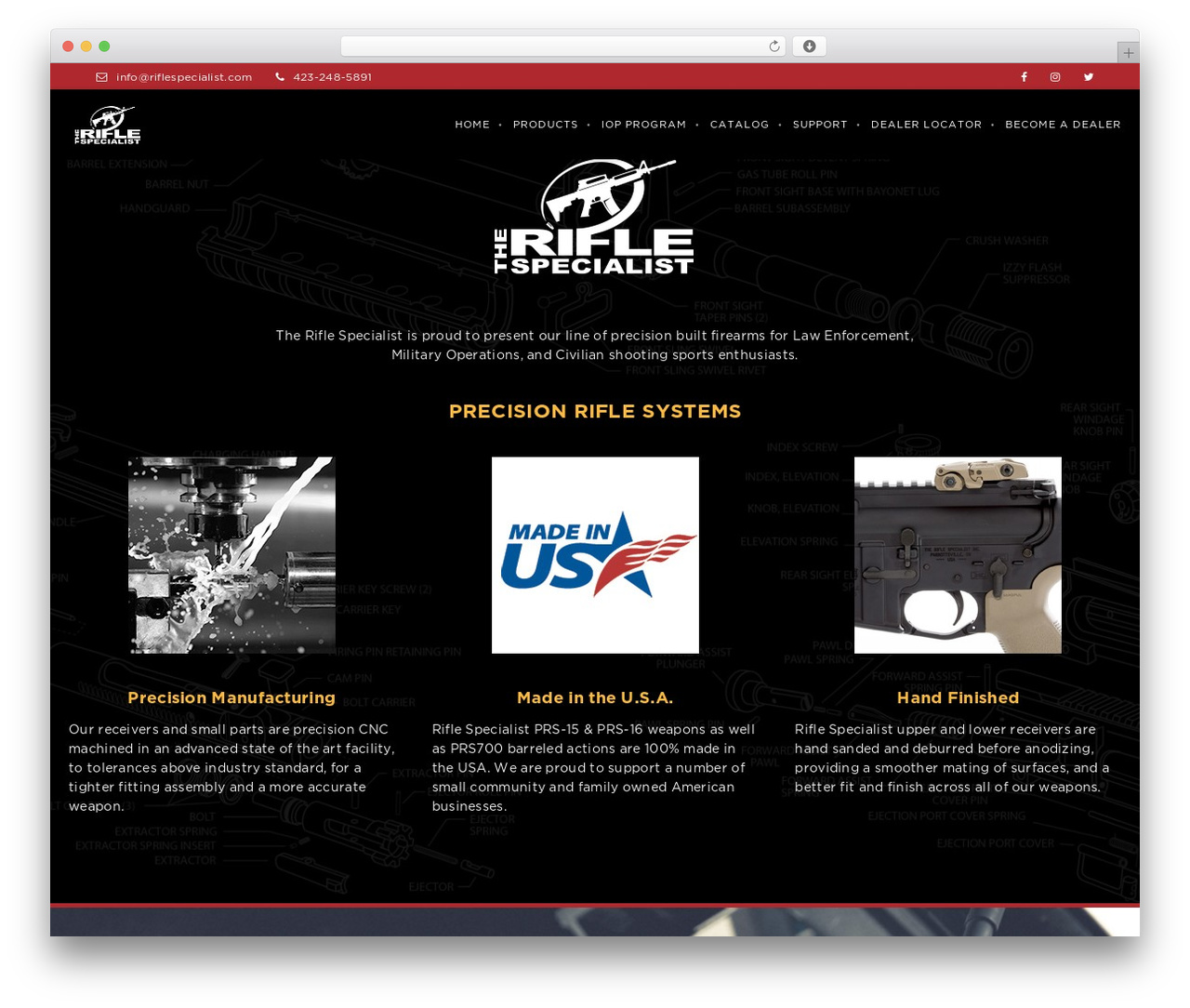 DEV WordPress theme - riflespecialist.com
