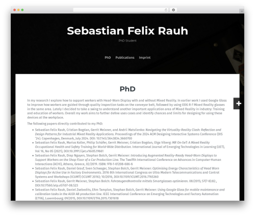Fara WordPress theme - sebastianrauh.de