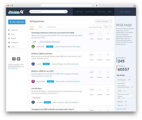 QAEngine best WordPress theme - schoolsqanda.com