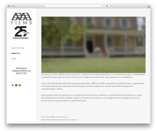 Raw WordPress theme - shootmfilms.com