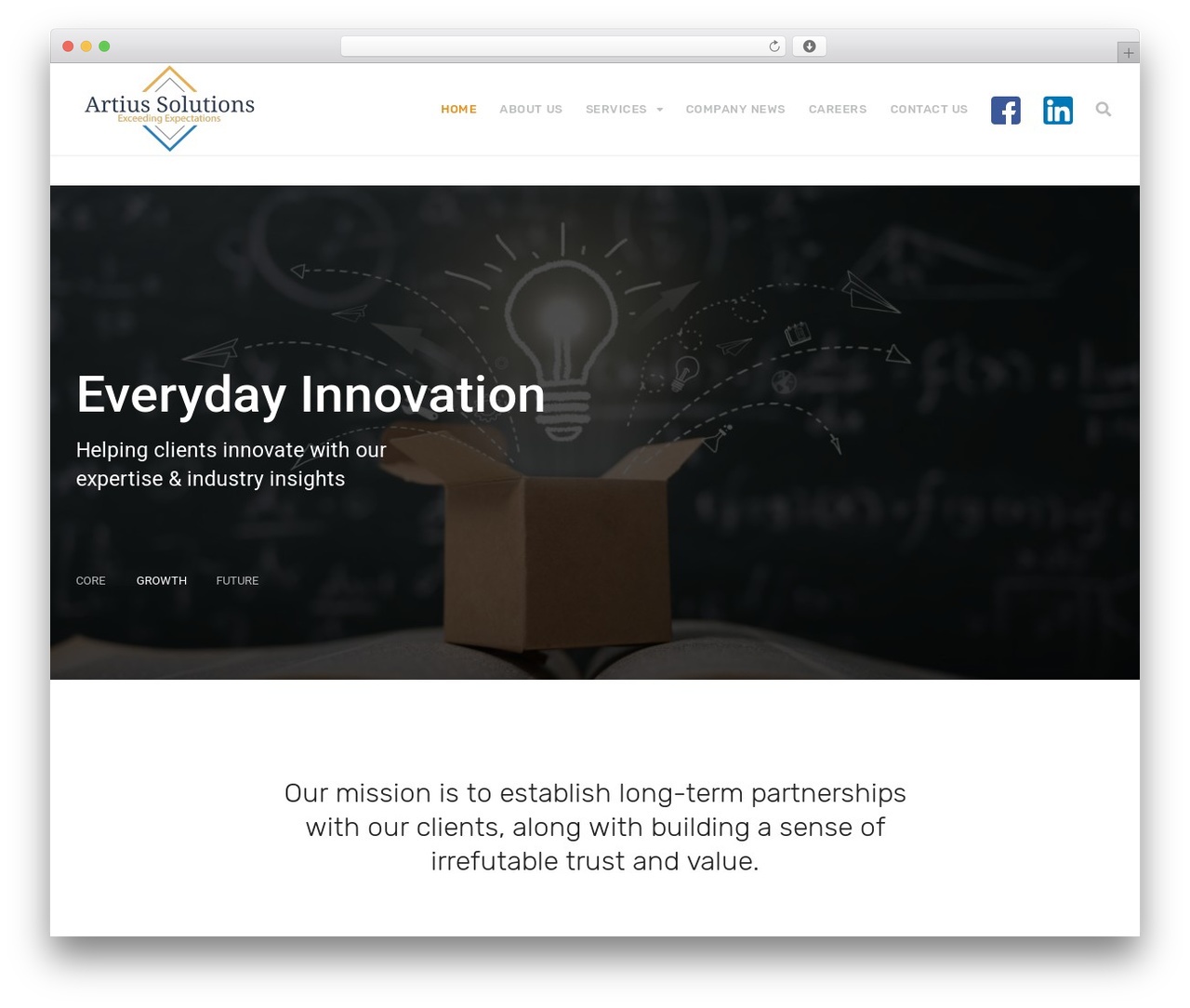 Theme WordPress UpScale - artiussolutions.com