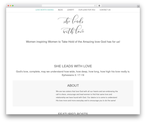 WordPress theme Birch - sheleadswithlove.com