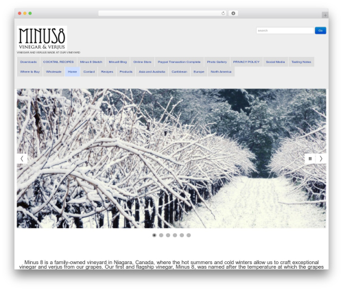 WordPress theme cherry - minus8vinegar.com