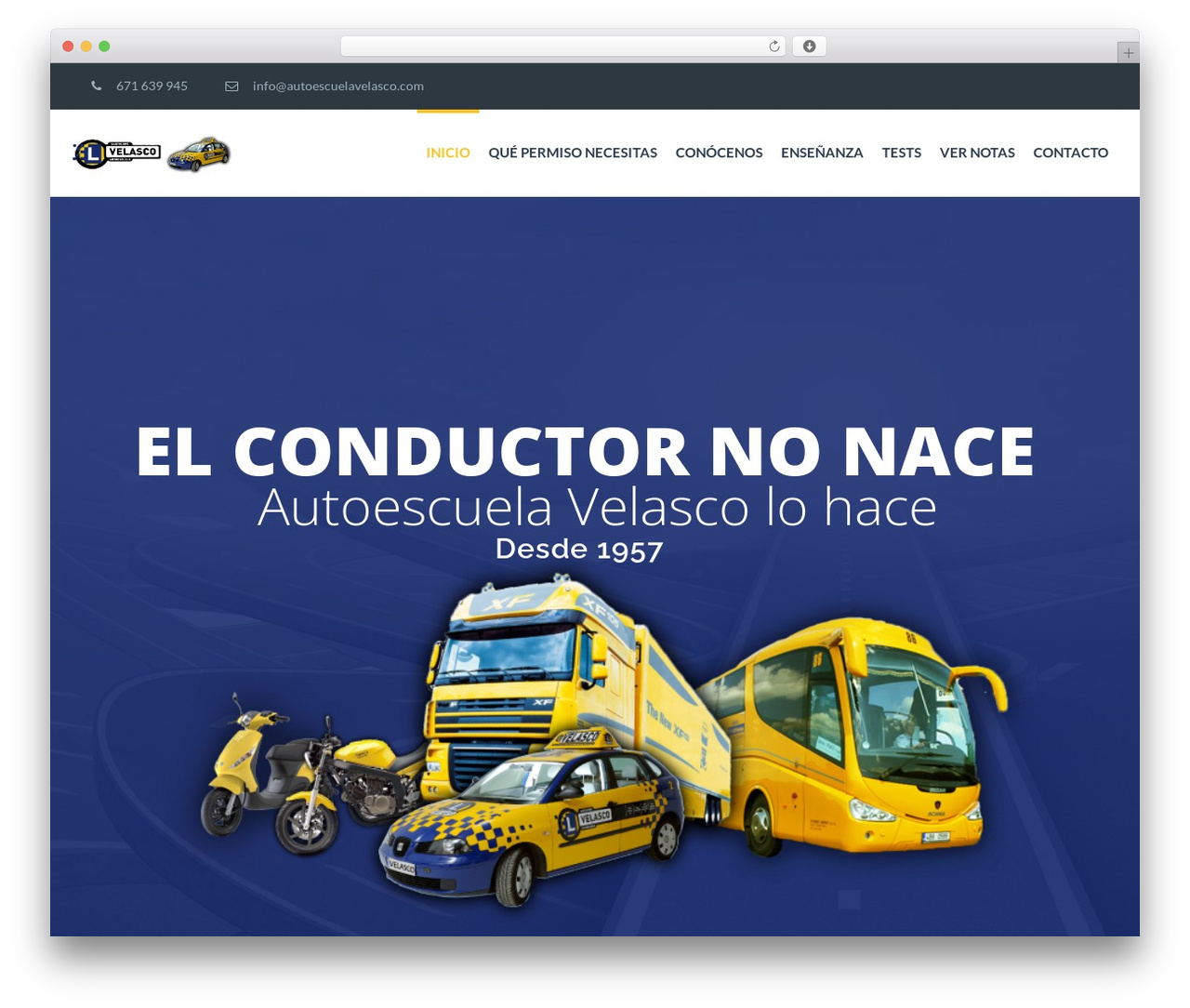 WordPress theme WeBuild - autoescuelavelasco.com