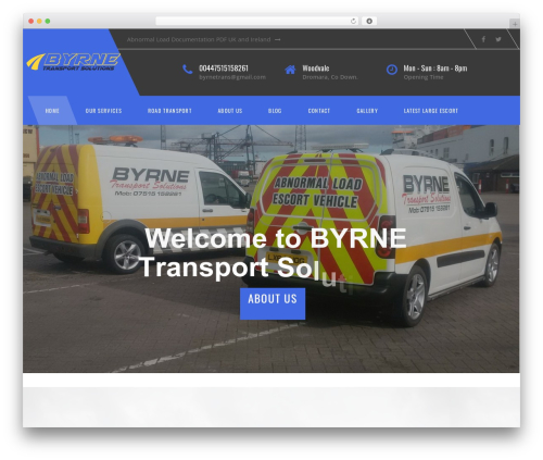 WP theme Transport - byrnetransportsolutions.com