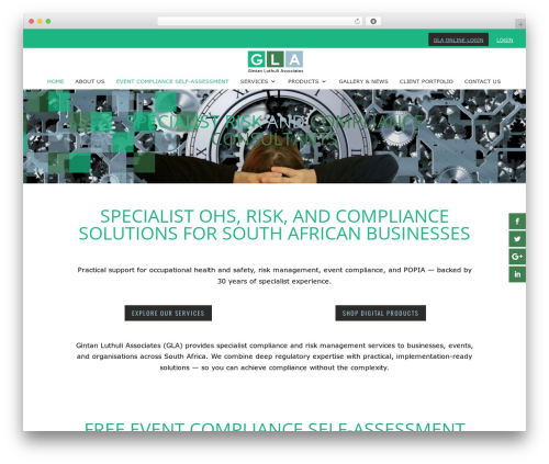 Divi WordPress theme - gintanluthuli.co.za
