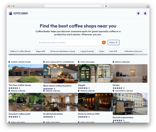 Facetwp map facet WordPress plugin - coffeeradar.io