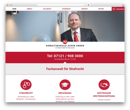 RA Achim Unden WordPress theme - www.unden.de
