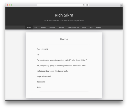 Relativity WordPress theme - richsikra.com