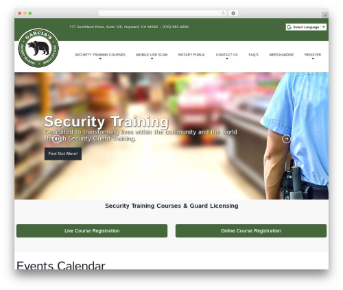 WordPress website theme cherry - garciassecuritytraining.com
