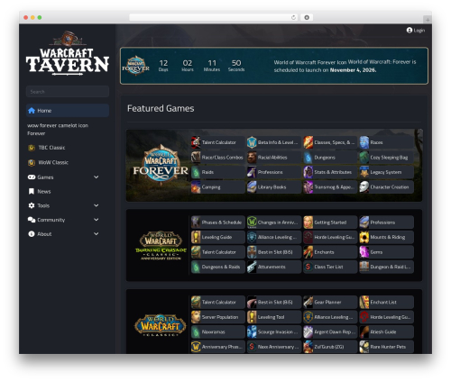 Beaver Builder Theme WordPress website theme - www.warcrafttavern.com