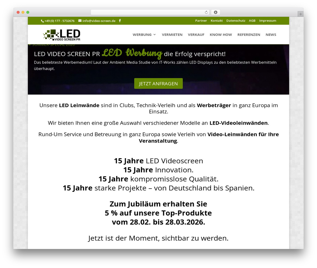 Divi theme WordPress - video-screen.de
