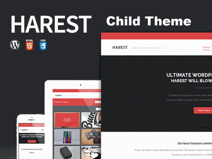 HarestProChildTheme premium WordPress theme