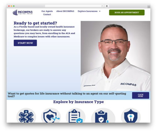 Hello Elementor free WordPress theme - incompasins.com