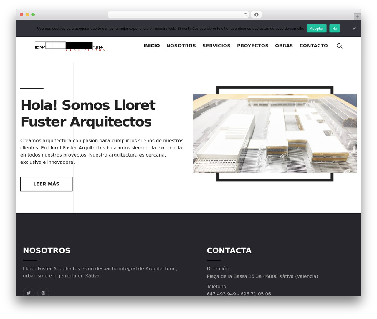 Intervio WordPress theme - lloretfusterarquitectos.com