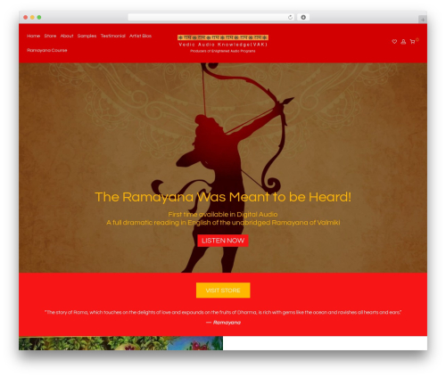 Nm portfolio WordPress plugin - ramayanaudio.com