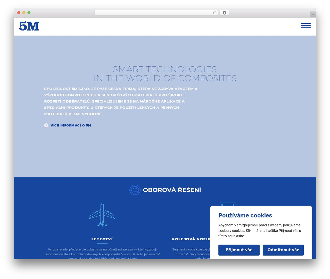 Smart technologies WordPress theme - 5m.cz