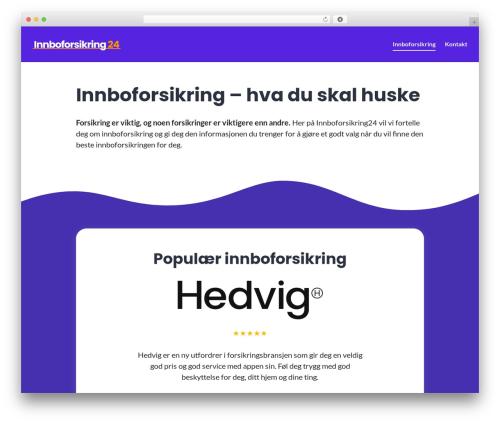 Stackable premium WordPress theme - innboforsikring24.no