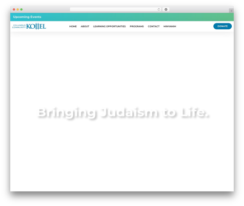 WordPress theme Beaver Builder Theme - thekollel.org