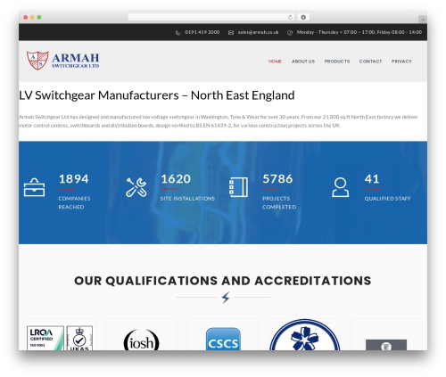 WordPress theme Maxelectric - armah.co.uk