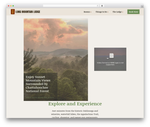 AppStudio WordPress theme - longmountainlodge.com