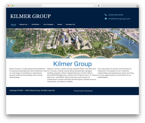 Customify WordPress theme - kilmergroup.com
