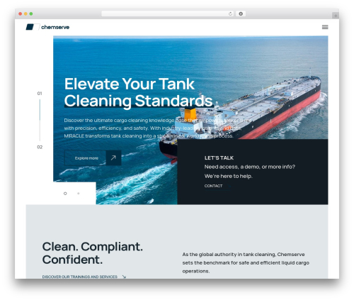 Industrium premium WordPress theme - chemserve-marine.com