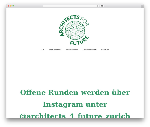 Noto Simple WordPress theme design - architects4future.ch