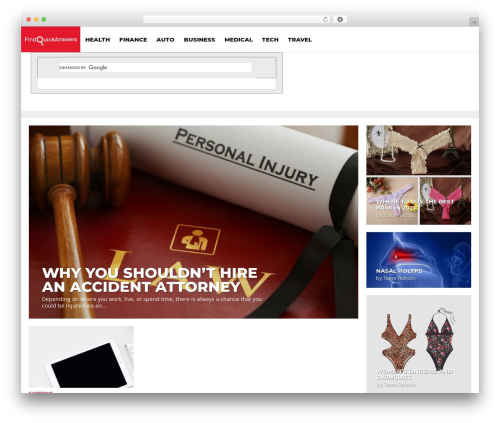WordPress theme Examiner - findquickanswers.com