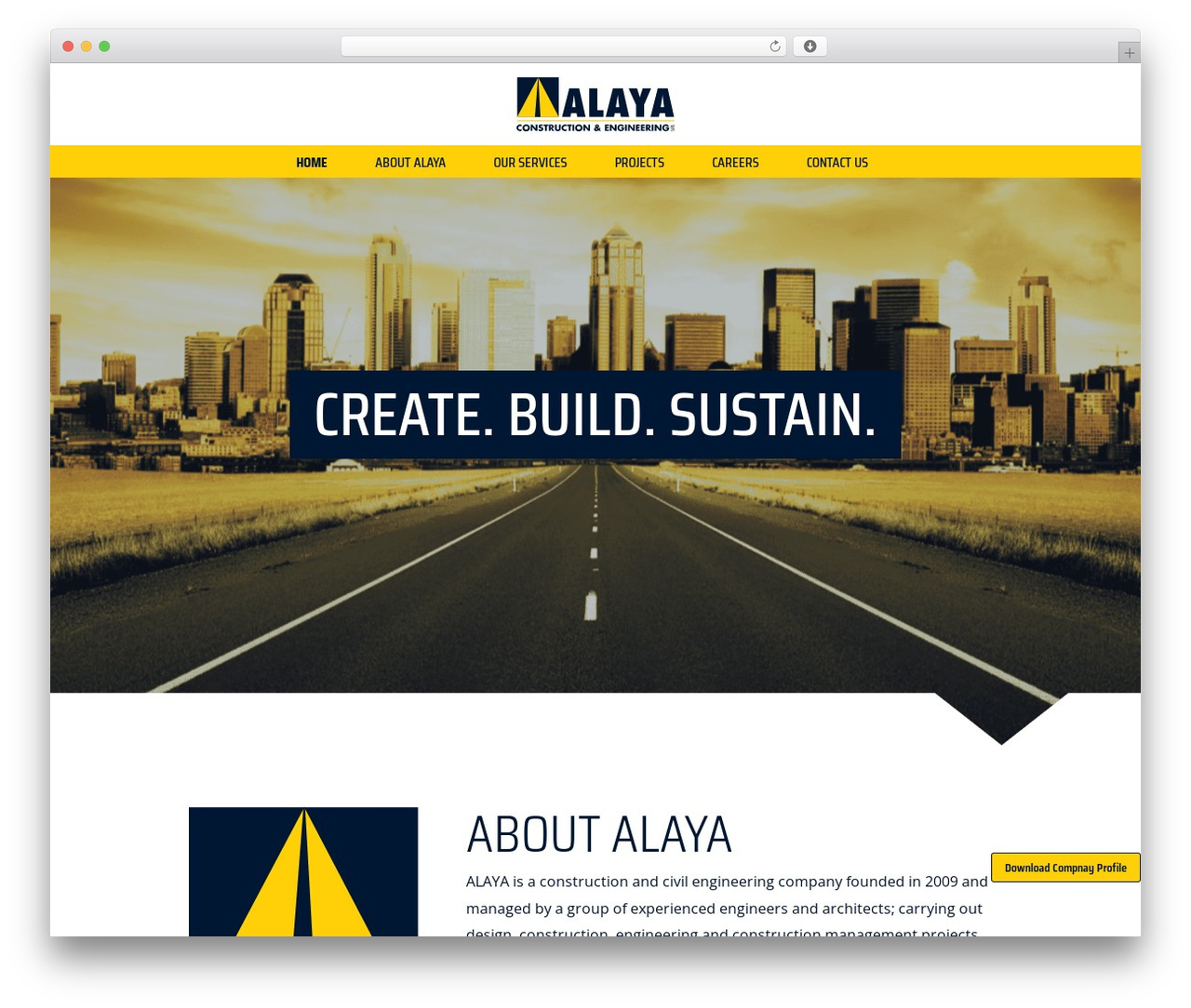 Divi WordPress theme - alayaconstruction.com