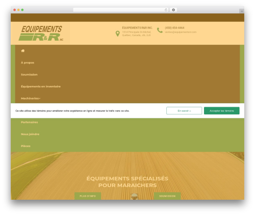 Lightweight cookie notice WordPress plugin - equipementsrr.com