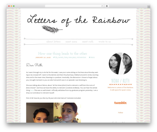 Theme WordPress Ellen Sue Wordpress Theme - lettersoftherainbow.com