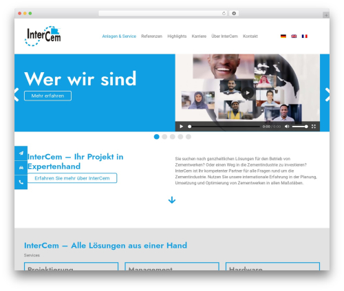 intercem WordPress theme - intercem.de