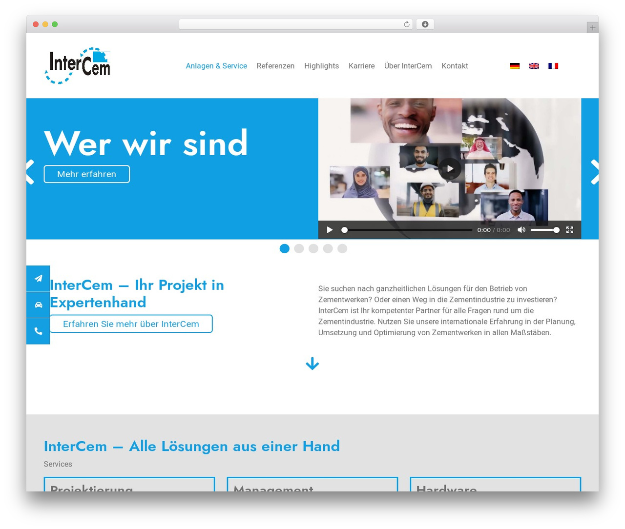 intercem WordPress theme - intercem.de