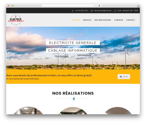 Maxelectric WordPress theme - electeck.ch