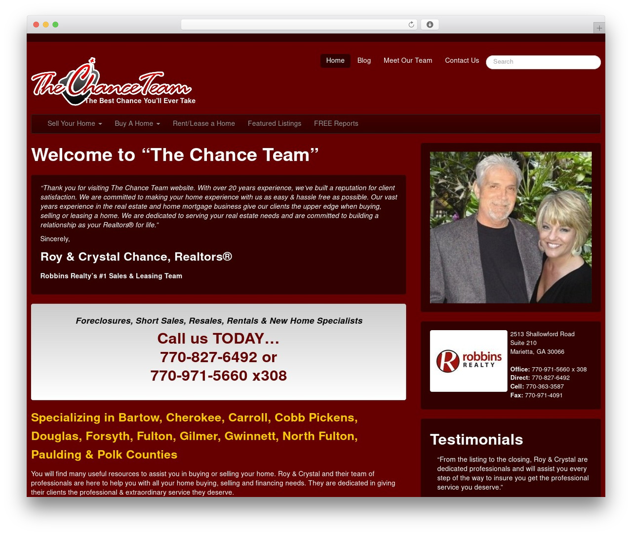 The Bootstrap WordPress theme - thechanceteam.com